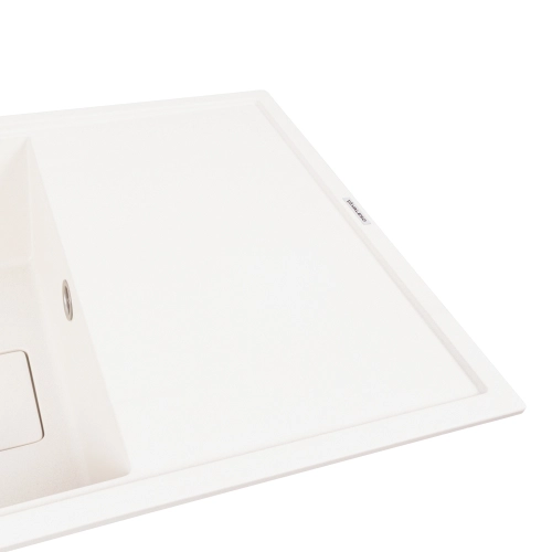 Гранитная мойка для кухни VALESO GALANS 7850 матовая Белоснежная - Фото № 2