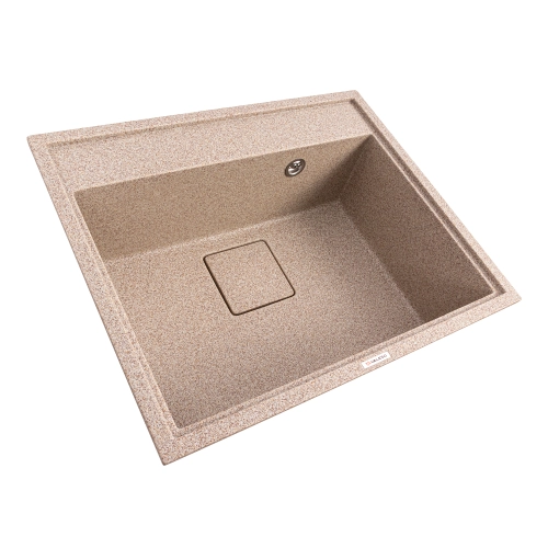 Кухонная мойка гранитная VALESO 6050 SHERLIT (карамель) - Фото № 1