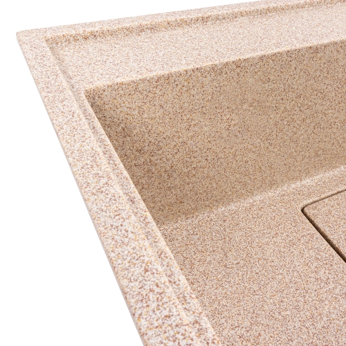 Кухонная мойка гранитная VALESO 6050 SHERLIT (карамель) - Фото № 3