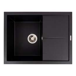 Гранитная мойка для кухни VALESO CRIPTA 6550 матовая Черный металлик