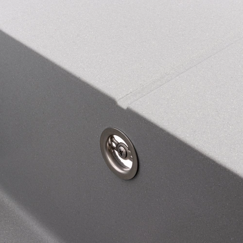 Кухонная мойка гранитная VALESO 6550 CRIPTA (серый металлик) - Фото № 5