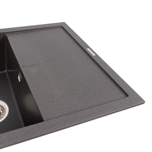 Кухонная мойка гранитная VALESO 6550 CRIPTA (морион) - Фото № 2