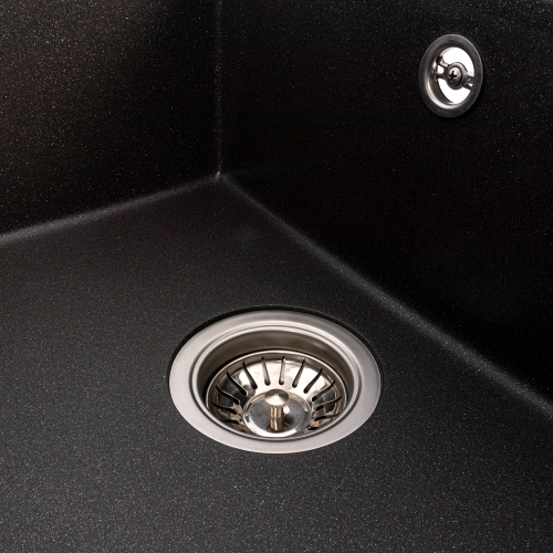 Кухонная мойка гранитная VALESO 6550 CRIPTA (морион) - Фото № 4