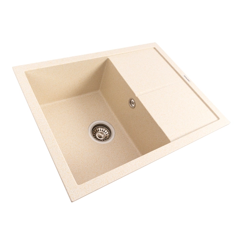 Кухонная мойка гранитная VALESO 6550 CRIPTA (песок) - Фото № 1
