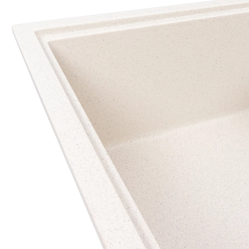 Гранитная мойка для кухни VALESO GALANS 7850 матовая Белая в точку - Фото № 3