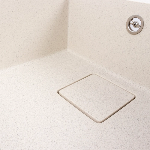 Гранитная мойка для кухни VALESO GALANS 7850 матовая Белая в точку - Фото № 4