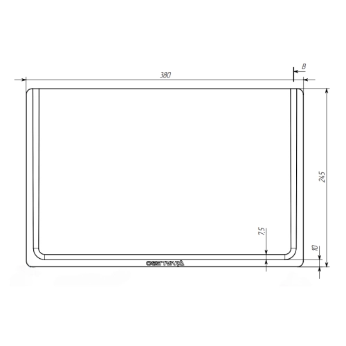 Доска разделочная TM Valeso, дуб (380x245x18 мм) (для моек SHERLIT) - Фото № 3