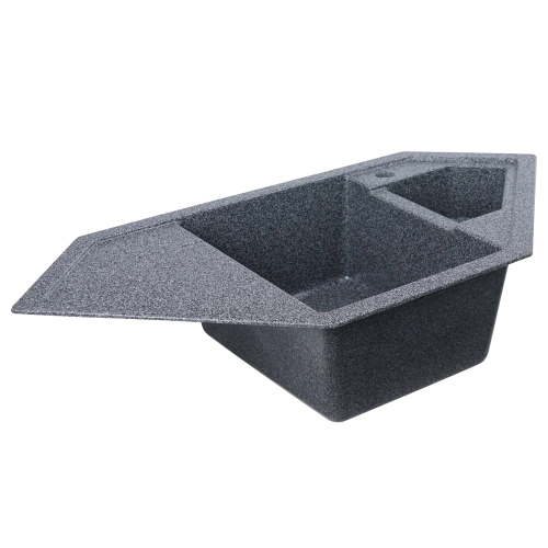 Granite kitchen sink VALESO 9950 PANDORA opaque Graphite - Фото № 6
