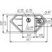 Granite kitchen sink VALESO 9950 PANDORA opaque Graphite - Фото № 1