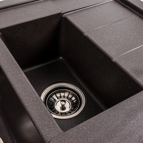 Гранитная мойка для кухни VALESO 7850W TOSKANA матовый Гренадин - Фото № 7