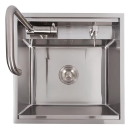 Кухонная мойка CM 50*50 скрытая нержавейка VALESO Handmade (смеситель в комплекте)