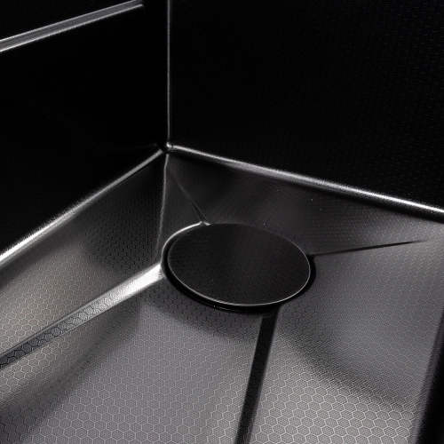 Мойка кухонная PVD черная Valeso Handmade "Водопад" (ДЕКОР) 75х45DF - Фото № 7