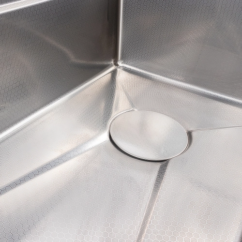 Мойка кухонная сатин Valeso Handmade "Водопад" (ДЕКОР) 75х45DF - Фото № 9