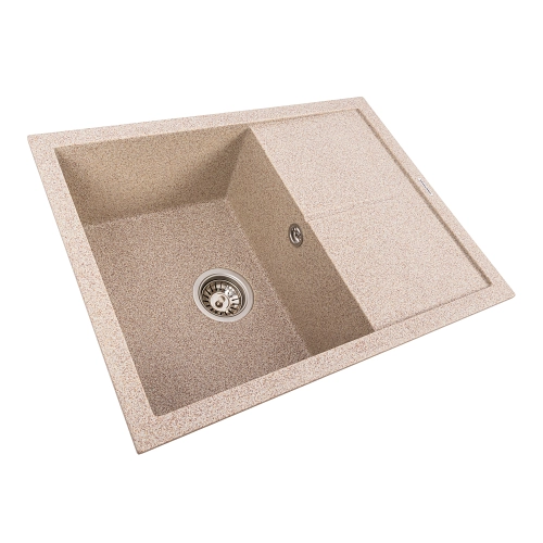 Гранитная мойка для кухни VALESO CRIPTA 6550 матовая Карамель - Фото № 1
