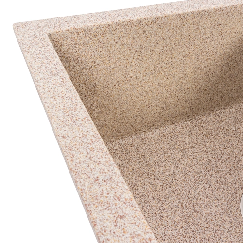 Гранитная мойка для кухни VALESO CRIPTA 6550 матовая Карамель - Фото № 3