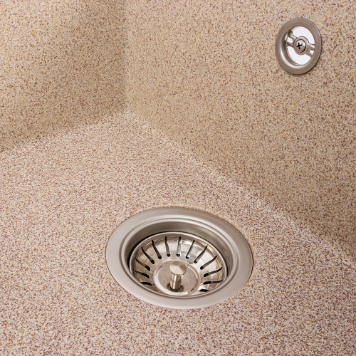 Гранитная мойка для кухни VALESO CRIPTA 6550 матовая Карамель - Фото № 4