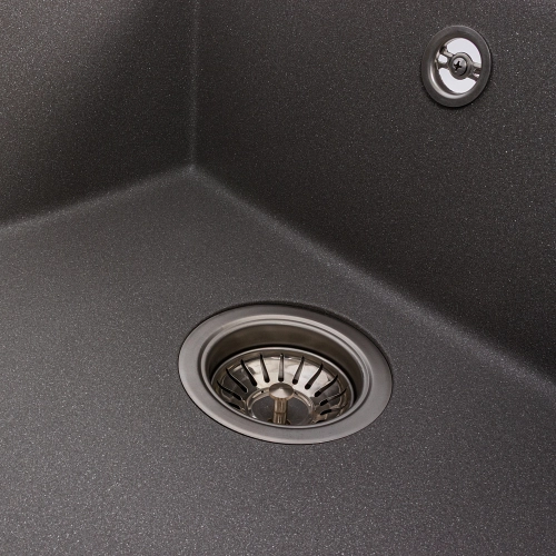 Гранитная мойка для кухни VALESO MAGNUM 7950 матовая Серый Мусон - Фото № 4