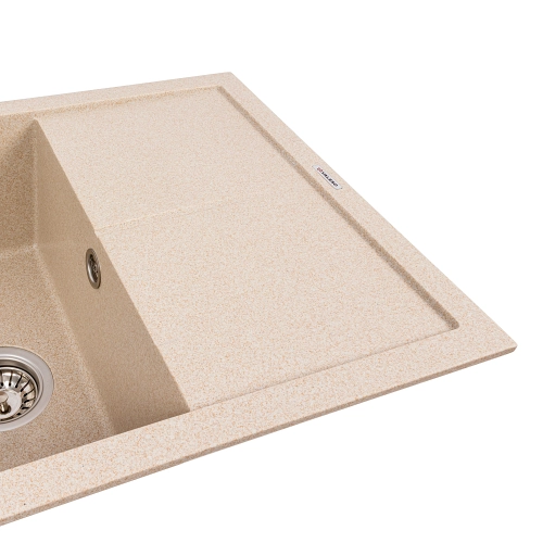 Гранитная мойка для кухни VALESO CALYPSO 7950 матовая Сафари - Фото № 2