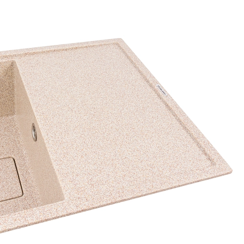 Гранитная мойка для кухни VALESO GALANS 7850 матовая Карамель - Фото № 2