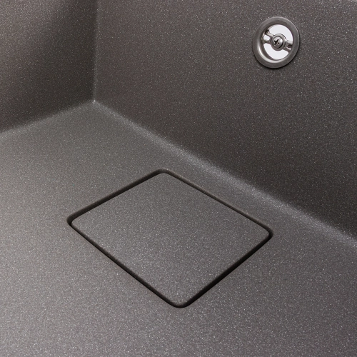 Гранитная мойка для кухни VALESO GALANS 7850 матовая Серый Мусон - Фото № 4