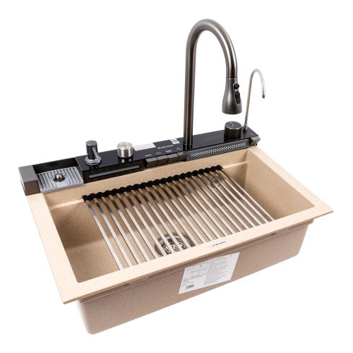 Гранитная мойка для кухни VALESO IRENA 6846 матовая Сафари