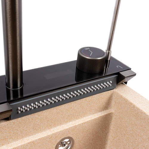 Гранитная мойка для кухни VALESO IRENA 6846 матовая Сафари - Фото № 9