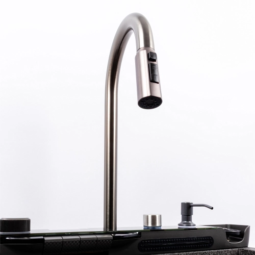 Гранитная мойка для кухни VALESO EVANORA 7546 матовая Графит - Фото № 9