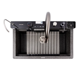 Гранитная мойка для кухни VALESO EVANORA 7546 матовая Графит