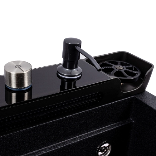 VALESO EVANORA 7546 Granite Kitchen Sink, Matte Carbon - Фото № 9