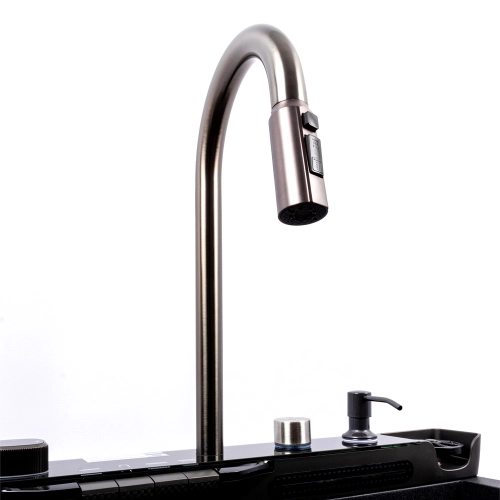VALESO EVANORA 7546 Granite Kitchen Sink, Matte Carbon - Фото № 10