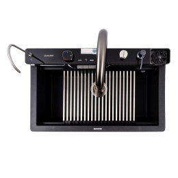 VALESO EVANORA 7546 Granite Kitchen Sink, Matte Carbon