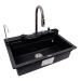 VALESO EVANORA 7546 Granite Kitchen Sink, Matte Carbon - Фото № 2