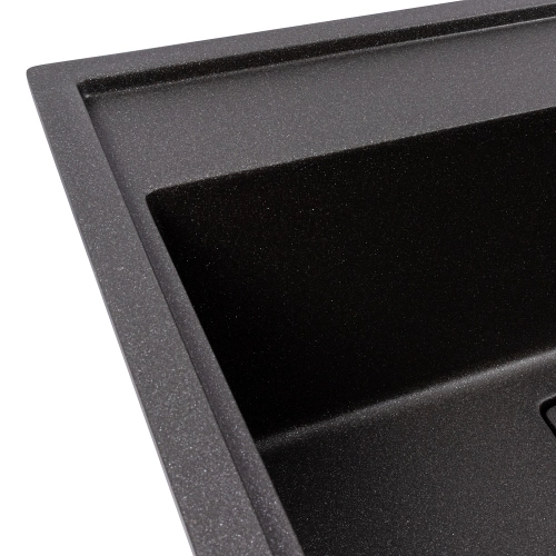 Гранитная мойка для кухни VALESO SHERLIT 6050 матовая Морион - Фото № 3