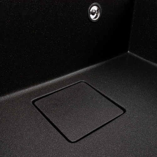 Гранитная мойка для кухни VALESO SHERLIT 6050 матовая Морион - Фото № 4