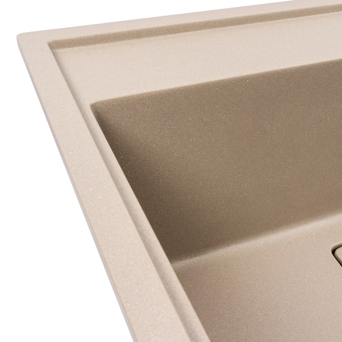 Гранитная мойка для кухни VALESO SHERLIT 6050 матовая Титан - Фото № 3