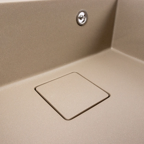 Гранитная мойка для кухни VALESO SHERLIT 6050 матовая Титан - Фото № 4