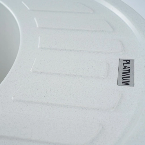 Granite kitchen sink Platinum 6250 SOUL opaque Snow White - Фото № 4