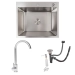 Set: VALESO Handmade 60*50 Stainless Steel Kitchen Sink + 56 NESP Faucet