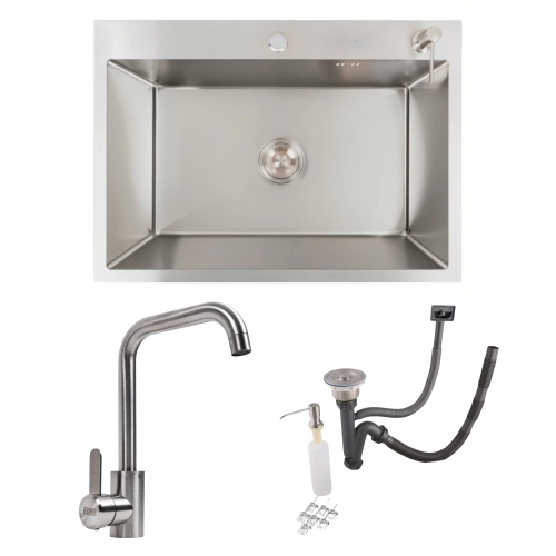 Set: VALESO Handmade 70*50 Kitchen Sink + KT 11 Faucet