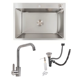 Set: VALESO Handmade 70*50 Kitchen Sink + KT 11 Faucet