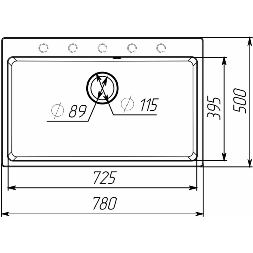 VALESO BOGEMA 7850 Granite Kitchen Sink, Matte Morion - Фото № 4