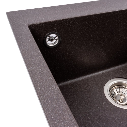 Гранитная мойка для кухни VALESO GALAX 5050 матовая гренадин - Фото № 3