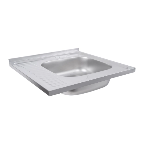 SET overlay sink 6060 SATIN 'R' 0.7/160 TM Valeso + mixer tap NS02A Valeso - Фото № 1