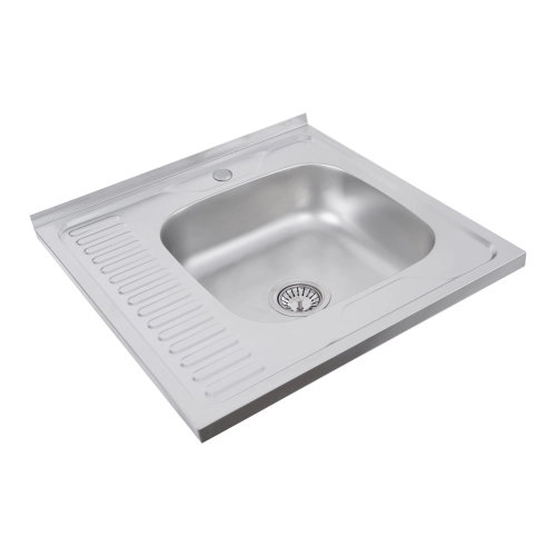 SET overlay sink 6060 SATIN 'R' 0.7/160 TM Valeso + mixer tap NS02A Valeso - Фото № 3