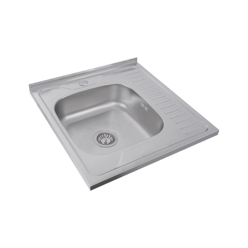 SET overlay sink 6060 SATIN 'L' 0.7/160 TM Valeso + mixer tap NS02A Valeso - Фото № 2