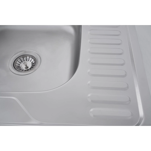SET overlay sink 6060 SATIN 'L' 0.7/160 TM Valeso + mixer tap NS02A Valeso - Фото № 3