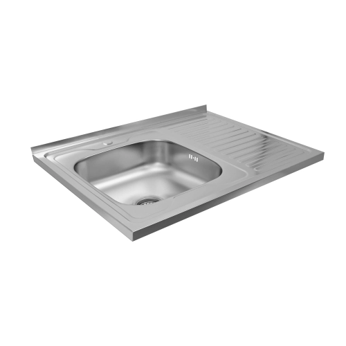 SET overlay sink 8060 SATIN 'L' 0.7/160 TM Valeso + 56 NESP kitchen mixer tap - Фото № 6