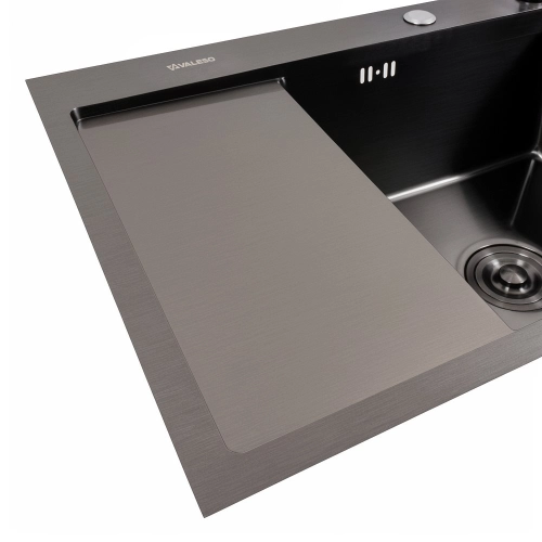 SET Valeso Handmade sink CM 65*50 R PVD black + mixer tap XK09B black - Фото № 4