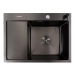 SET Valeso Handmade sink CM 65*50 R PVD black + mixer tap XK09B black - Фото № 2