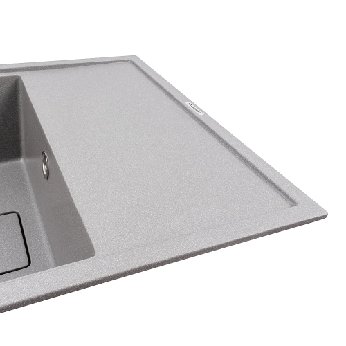 Granite kitchen sink VALESO 6550 ESTERIS matte (monsoon gray) - Фото № 2